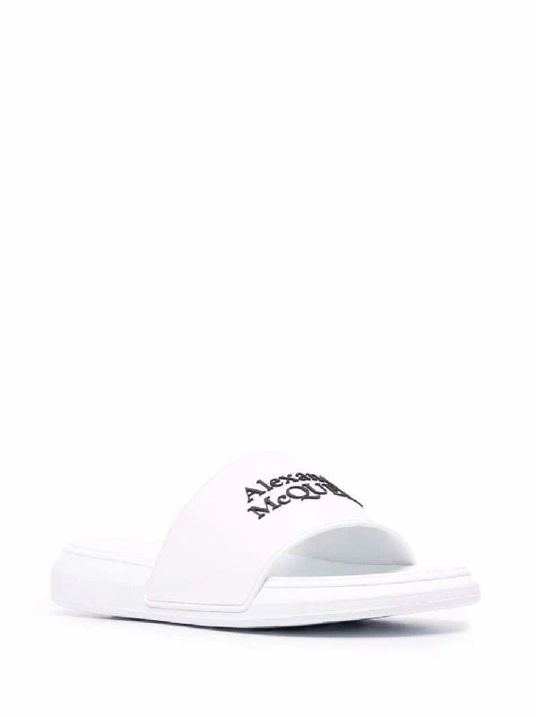 Embossed Logo Band Rubber Slides - Image 2