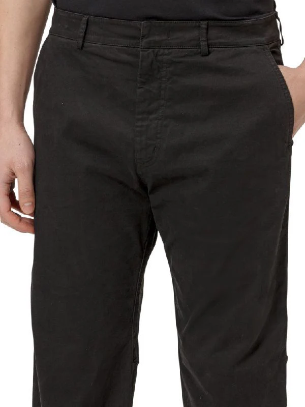 Black Regular Fit Crop Pants - Image 4