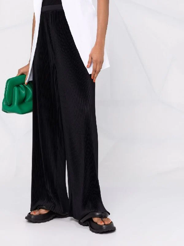 Wide Pleats Banding Pants - Image 2