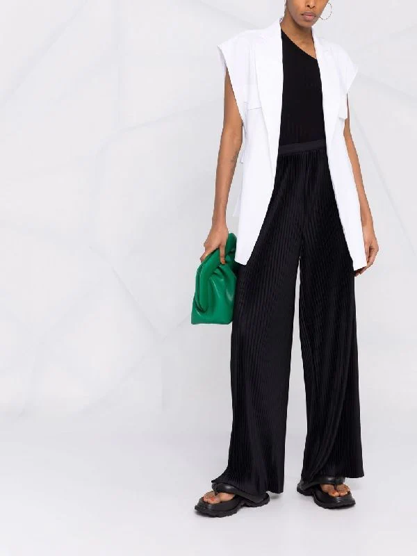 Wide Pleats Banding Pants - Image 4