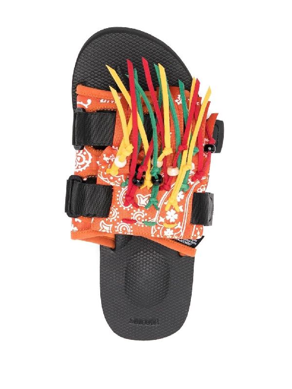 Multicolor Fringe Strap Slide - Image 3