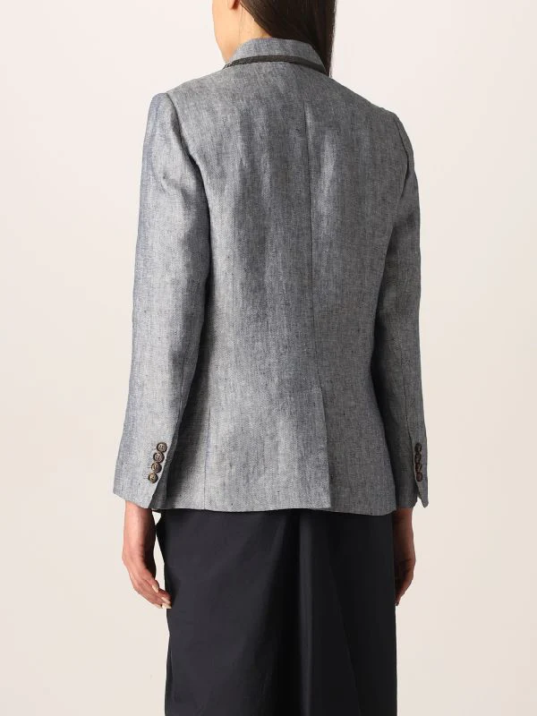 Grey Textured Single Jacket - Image 2