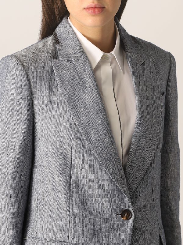 Grey Textured Single Jacket - Image 4