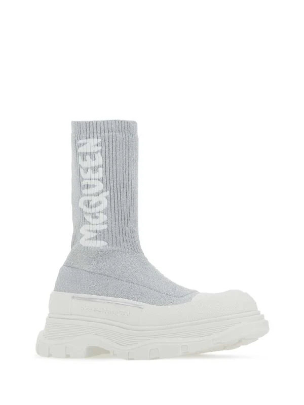 Logo Knee High Socks Oversized Sneakers - Image 2