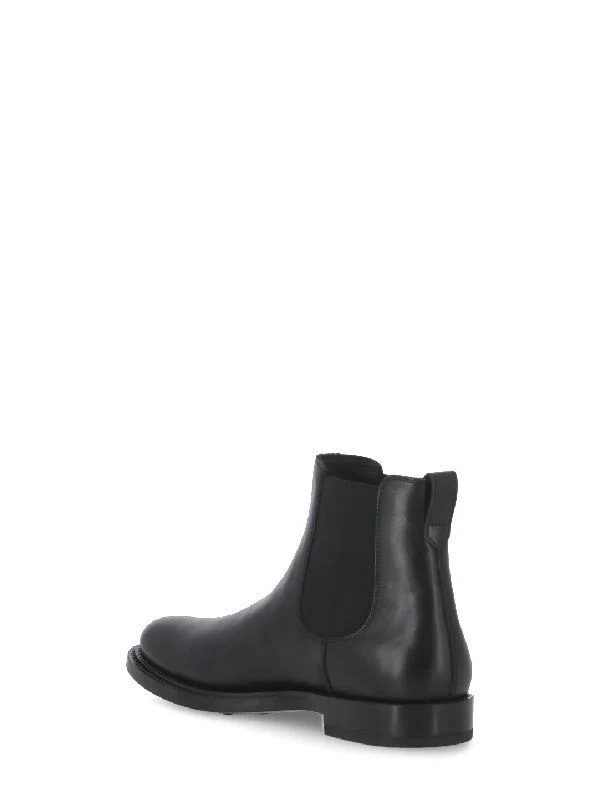 Pebble Sole Leather Chelsea Boots - Image 3