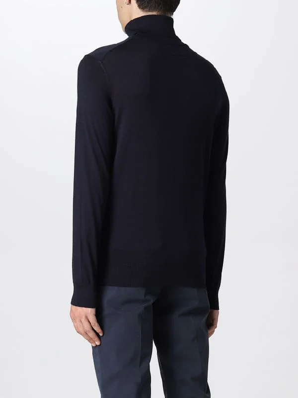 Black Cashmere Silk High-Neck Knit Top - Image 2