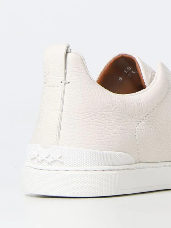 White Triple Stitch Sneakers - Image 3