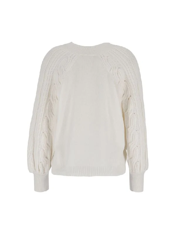 Cable Sleeve Wool Blend Knit - Image 2