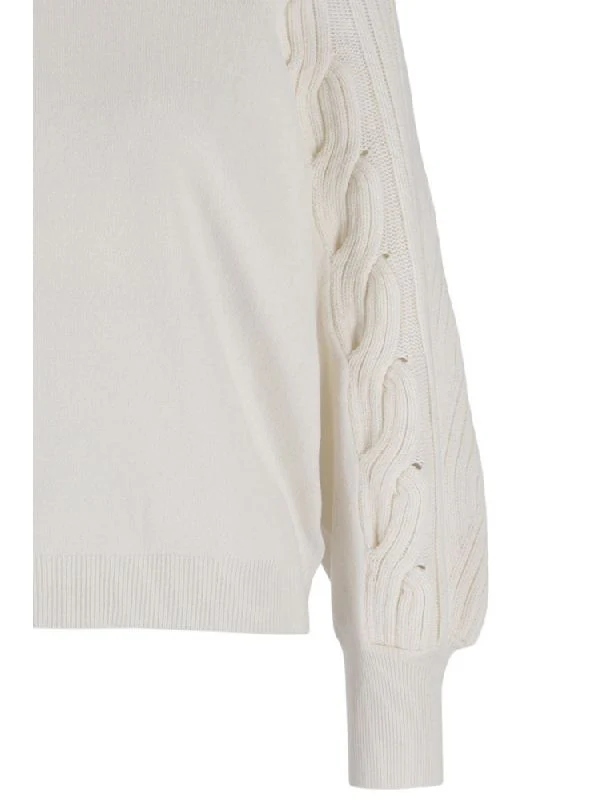 Cable Sleeve Wool Blend Knit - Image 3