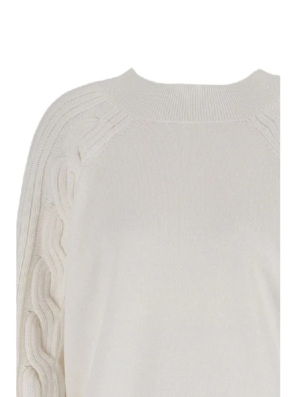 Cable Sleeve Wool Blend Knit - Image 4
