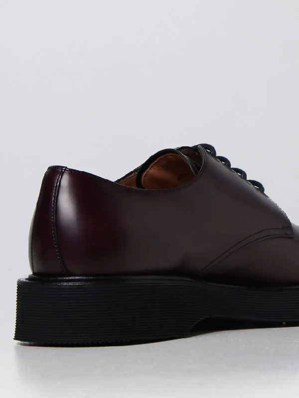 Burgundy Leather Lace-up Derby Shoes - Image 3