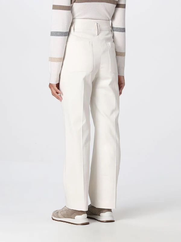 Seam Piping Line Cotton Stretch Pants - Image 3