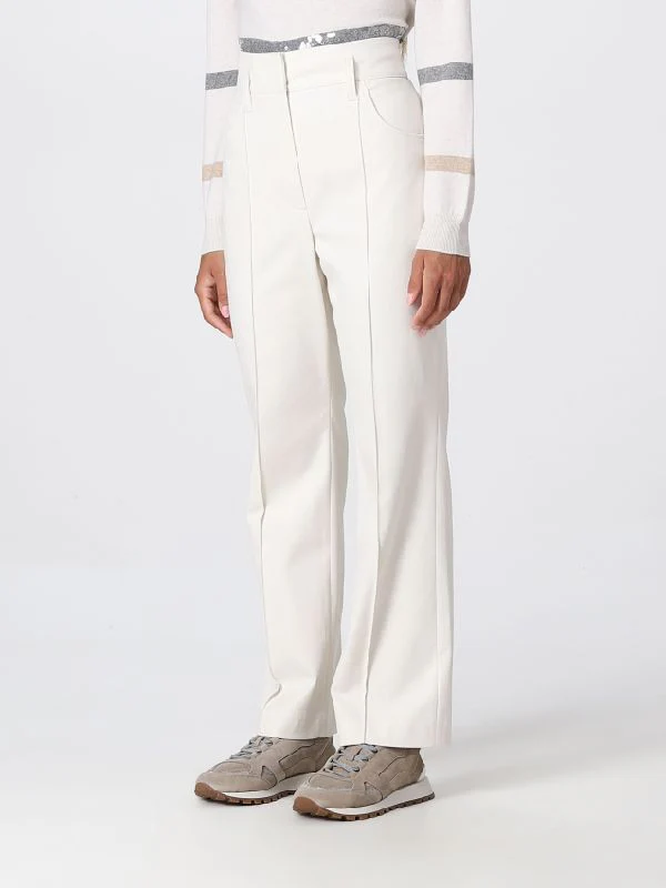 Seam Piping Line Cotton Stretch Pants - Image 4