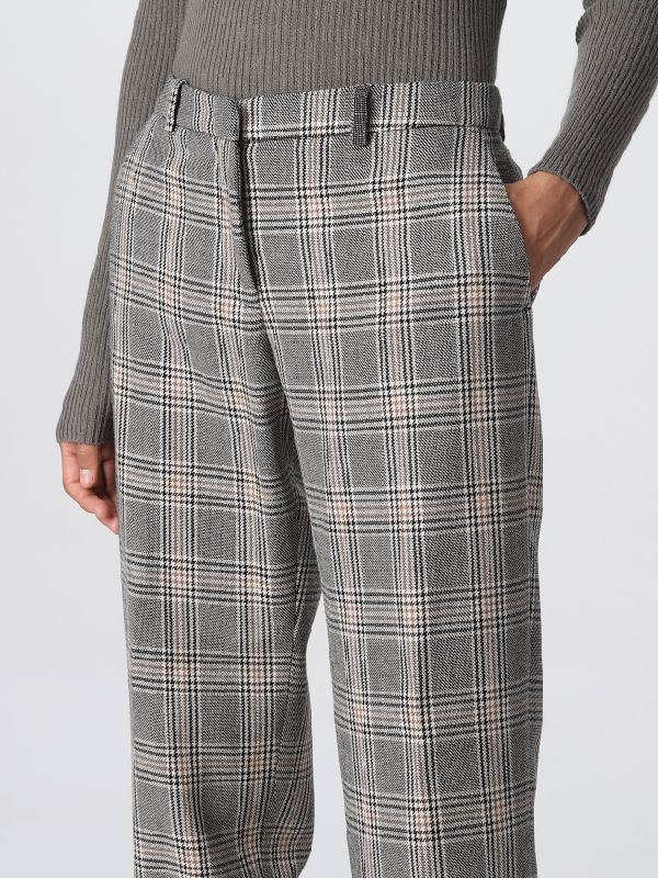 Multicolor Check Trouser Pants - Image 4