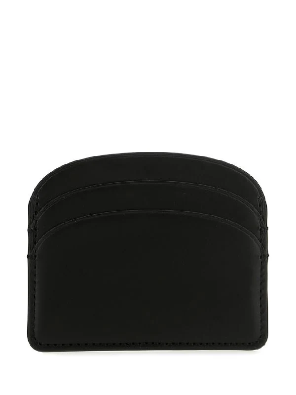 Black Logo Half-moon Leather
  Cardholder - Image 3