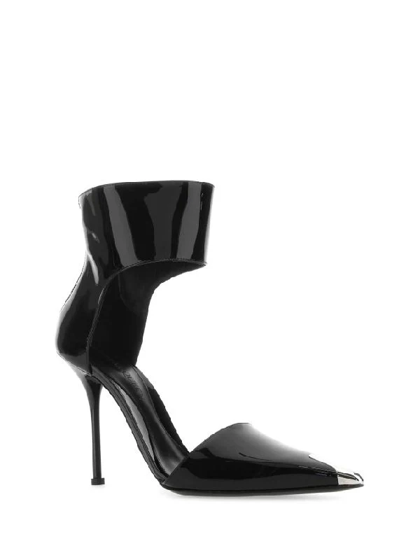Patent Leather Metal Toe Harness Punk Sandalheel - Image 2