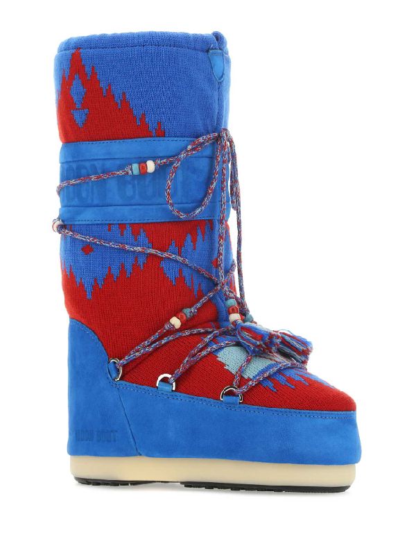 Icon Pattern Lace-up Moon Boots - Image 2