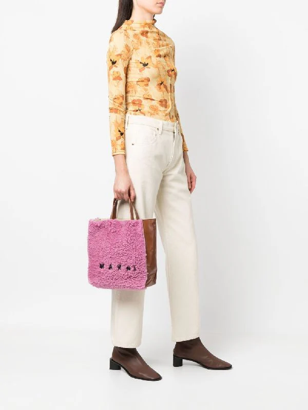 Museo Shearling Logo Tote Bag - Image 2