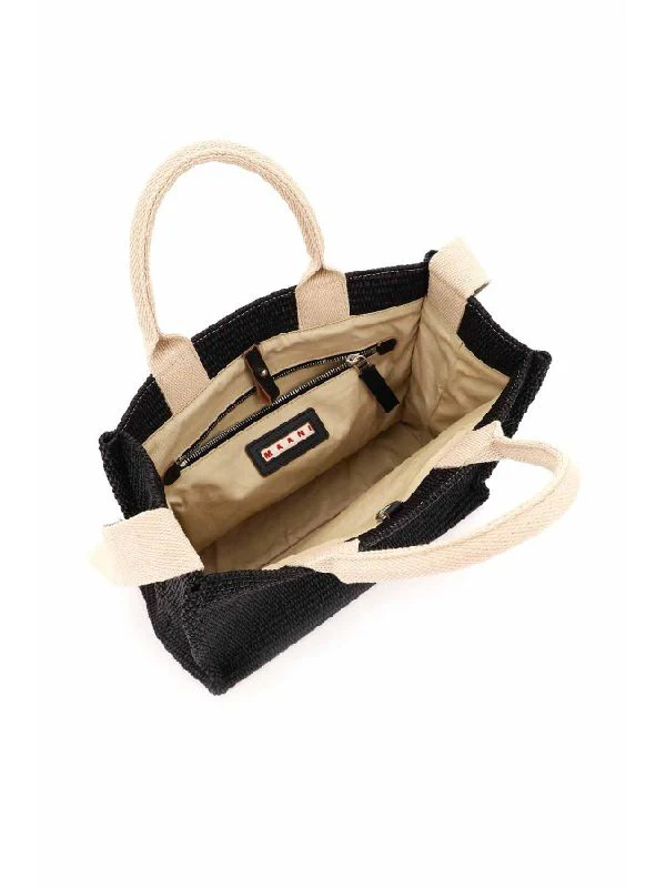 East West Raffia Basket Bag Small - Image 4