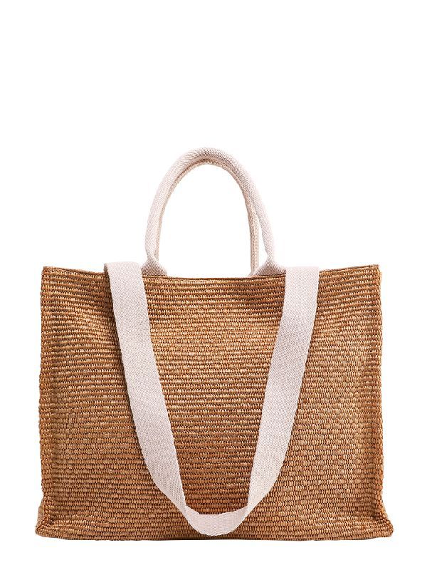 Raffia East West Tote Bag Large - Image 2