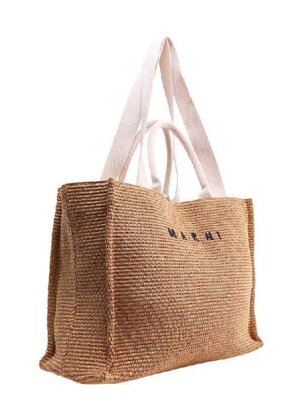 Raffia East West Tote Bag Large - Image 3