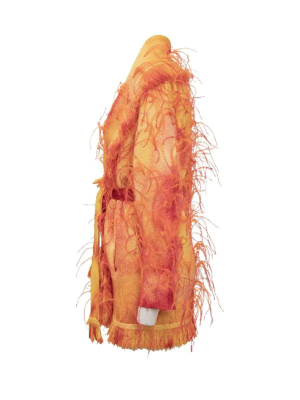 Sunset Feather Trim Cardigan - Image 3