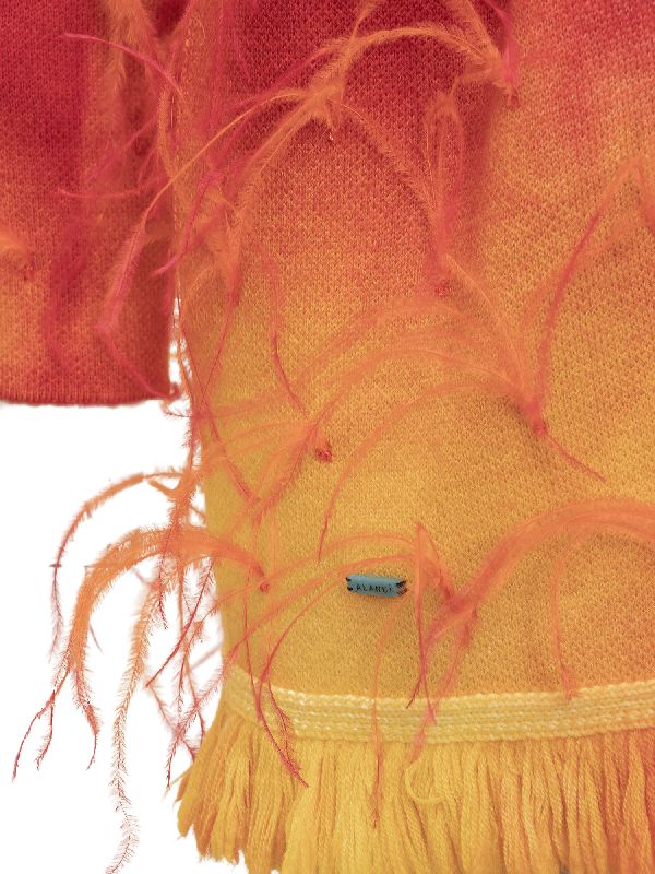 Sunset Feather Trim Cardigan - Image 4
