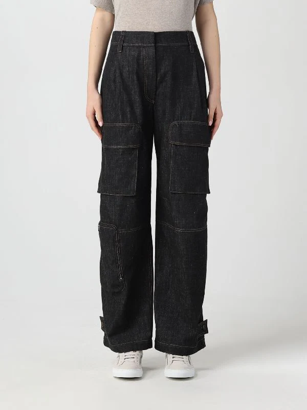 High Waist Cargo Denim Pants - Image 2