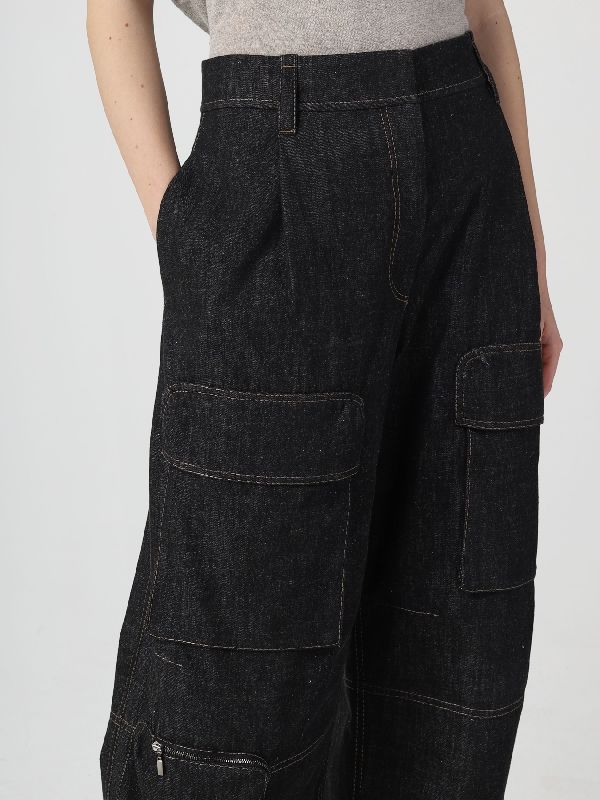 High Waist Cargo Denim Pants - Image 5