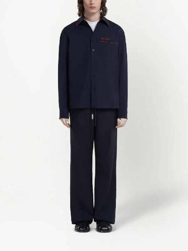 Tropical Straight Wool Pants - Image 3