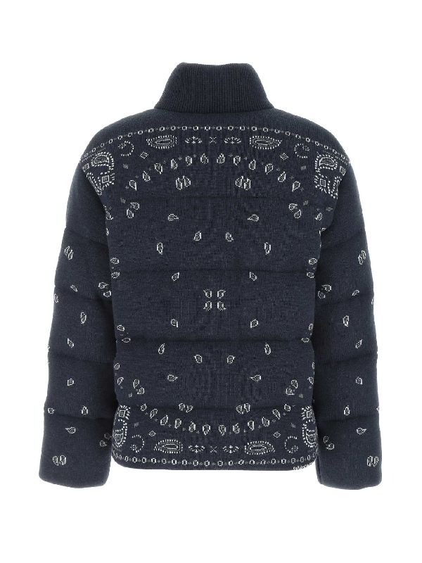 Bandana Pattern High Neck Padded Jacket - Image 2