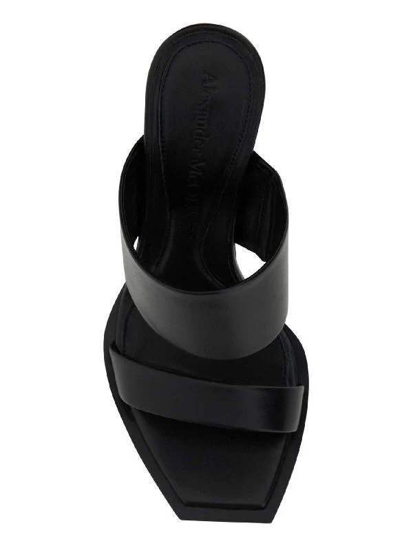SANDALS 746240WIDQ0 1000 Black Wedge Sandals - Image 3